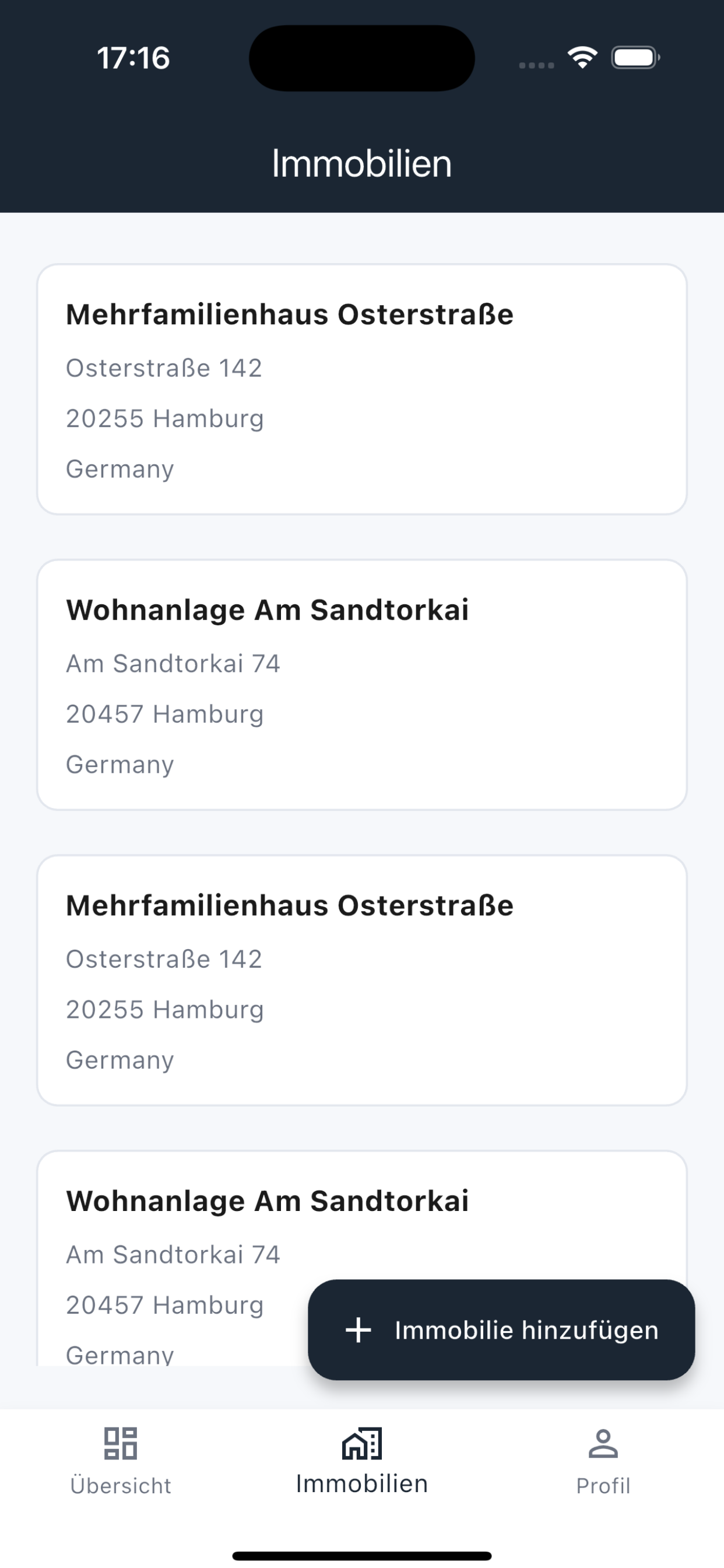 MietKlar property management view